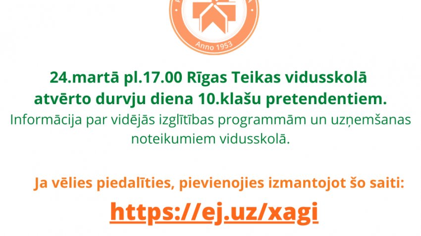 ATVĒRTO DURVJU DIENA - tiešsaistes tikšanās