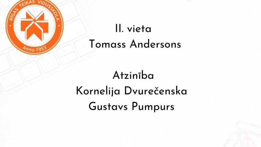 Apsveicam Rīgas pilsētas matemātikas 71. olimpiādes 2. posma 5.-8. klašu uzvarētājus!